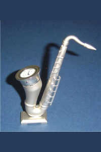 Decorao - Miniatura Instrumento Musical com Relgio