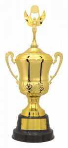 Taça dourada c/ alça Ref. 700204 - Alt. 63 cm